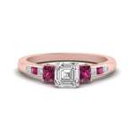 Load image into Gallery viewer, asscher-cut-channel-three-stone-diamond-engagement-ring-with-pink-sapphire-in-rose-gold-FDENS205ASRGSADRPI-NL-RG.jpg
