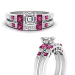 Load image into Gallery viewer, asscher-cut-channel-three-stone-diamond-engagement-ring-with-pink-sapphire-in-white-gold-FDENS205ASGSADRPI-NL-WG.jpg
