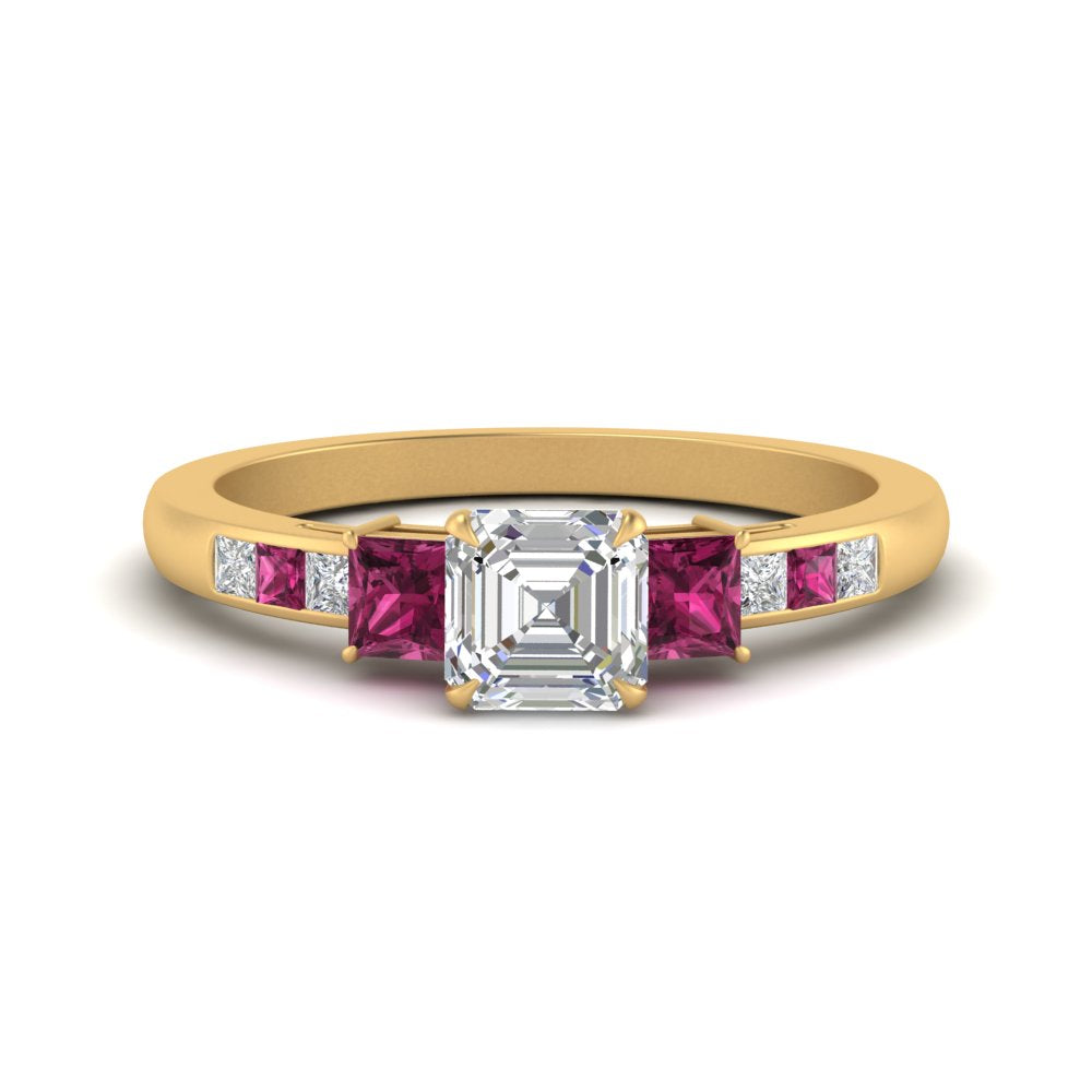 asscher-cut-channel-three-stone-diamond-engagement-ring-with-pink-sapphire-in-yellow-gold-FDENS205ASRGSADRPI-NL-YG.jpg