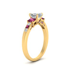 Load image into Gallery viewer, asscher-cut-channel-three-stone-diamond-engagement-ring-with-pink-sapphire-in-yellow-gold-FDENS205ASRGSADRPI-NL-YG.jpg
