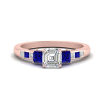 Load image into Gallery viewer, asscher-cut-channel-three-stone-diamond-engagement-ring-with-sapphire-in-rose-gold-FDENS205ASRGSABL-NL-RG.jpg
