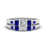 Load image into Gallery viewer, asscher-cut-channel-three-stone-diamond-engagement-ring-with-sapphire-in-white-gold-FDENS205ASGSABL-NL-WG.jpg
