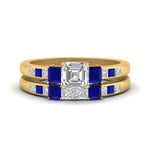 Load image into Gallery viewer, asscher-cut-channel-three-stone-diamond-engagement-ring-with-sapphire-in-yellow-gold-FDENS205ASGSABL-NL-YG.jpg
