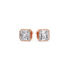 Load image into Gallery viewer, Asscher Diamond Bezel Stud Earring