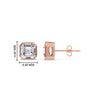 Load image into Gallery viewer, Asscher Diamond Bezel Stud Earring