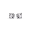 Load image into Gallery viewer, Asscher Diamond Bezel Stud Earring