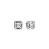 Load image into Gallery viewer, Asscher Diamond Bezel Stud Earring
