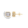Load image into Gallery viewer, Asscher Diamond Bezel Stud Earring