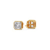 Load image into Gallery viewer, Asscher Diamond Bezel Stud Earring