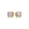Load image into Gallery viewer, Asscher Diamond Bezel Stud Earring