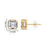 Load image into Gallery viewer, Asscher Diamond Bezel Stud Earring