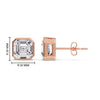 Load image into Gallery viewer, Asscher Diamond Bezel Stud Earring