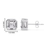 Load image into Gallery viewer, Asscher Diamond Bezel Stud Earring