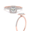 Load image into Gallery viewer, asscher-cut-diamond-halo-petite-engagement-ring-in-rose-gold-FD8523ASRANGLE3-NL-RG