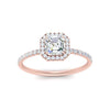 Load image into Gallery viewer, asscher-cut-diamond-halo-petite-engagement-ring-in-rose-gold-FD8523ASRANGLE3-NL-RG