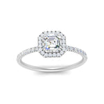 Load image into Gallery viewer, asscher-cut-diamond-halo-petite-engagement-ring-in-white-gold-FD8523ASRANGLE3-NL-WG
