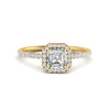 Load image into Gallery viewer, asscher-cut-diamond-halo-petite-engagement-ring-in-yellow-gold-FD8523ASRANGLE3-NL-YG