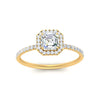 Load image into Gallery viewer, asscher-cut-diamond-halo-petite-engagement-ring-in-yellow-gold-FD8523ASRANGLE3-NL-YG