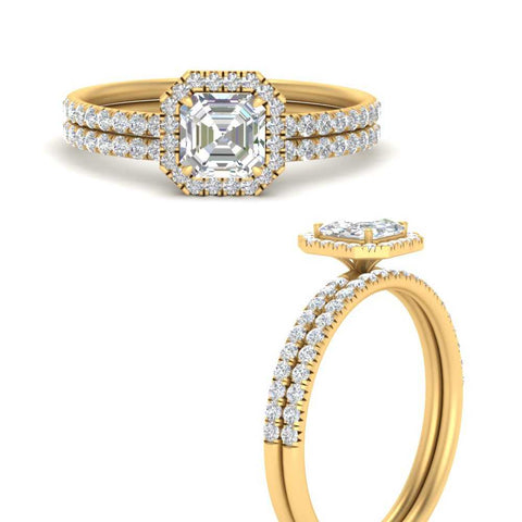 asscher-cut-diamond-halo-wedding-ring-set-in-yellow-gold-FD8523AS-NL-YG