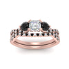 Load image into Gallery viewer, asscher-cut-diamond-twisted-floral-prong-black-diamond-wedding-set-rose-gold-FD10257ASGBLACK-ANGLE5-NL-RG_65217c18-2ef7-4e58-84c7-43fec22556f9?v=1756360097