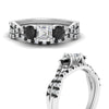 Load image into Gallery viewer, asscher-cut-diamond-twisted-floral-prong-black-diamond-wedding-set-white-gold-FD10257ASGBLACK-ANGLE3-NL-WG_56108921-1b72-4482-8704-7cbb8a2c8971?v=1756360097