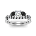Load image into Gallery viewer, asscher-cut-diamond-twisted-floral-prong-black-diamond-wedding-set-white-gold-FD10257ASGBLACK-ANGLE5-NL-WG_dae00c42-17ba-4aff-b9e2-983fd685ae9b?v=1756360098
