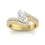 Load image into Gallery viewer, asscher-cut-diamond-wedding-ring-set-in-FDENS3007AS-NL-YG
