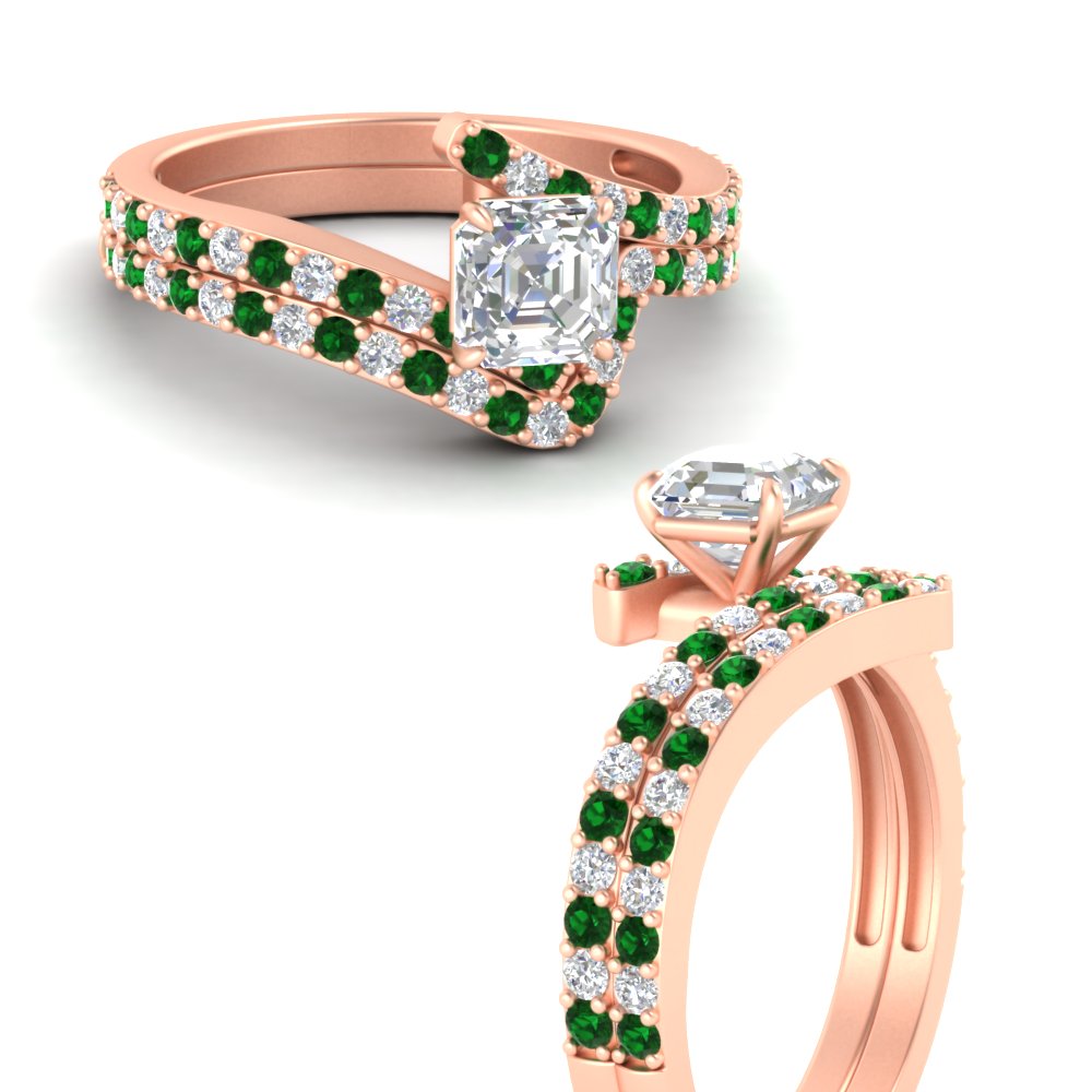 asscher-cut-diamond-wedding-ring-set-with-emerald-in-FDENS3007ASGEMGR-NL-RG