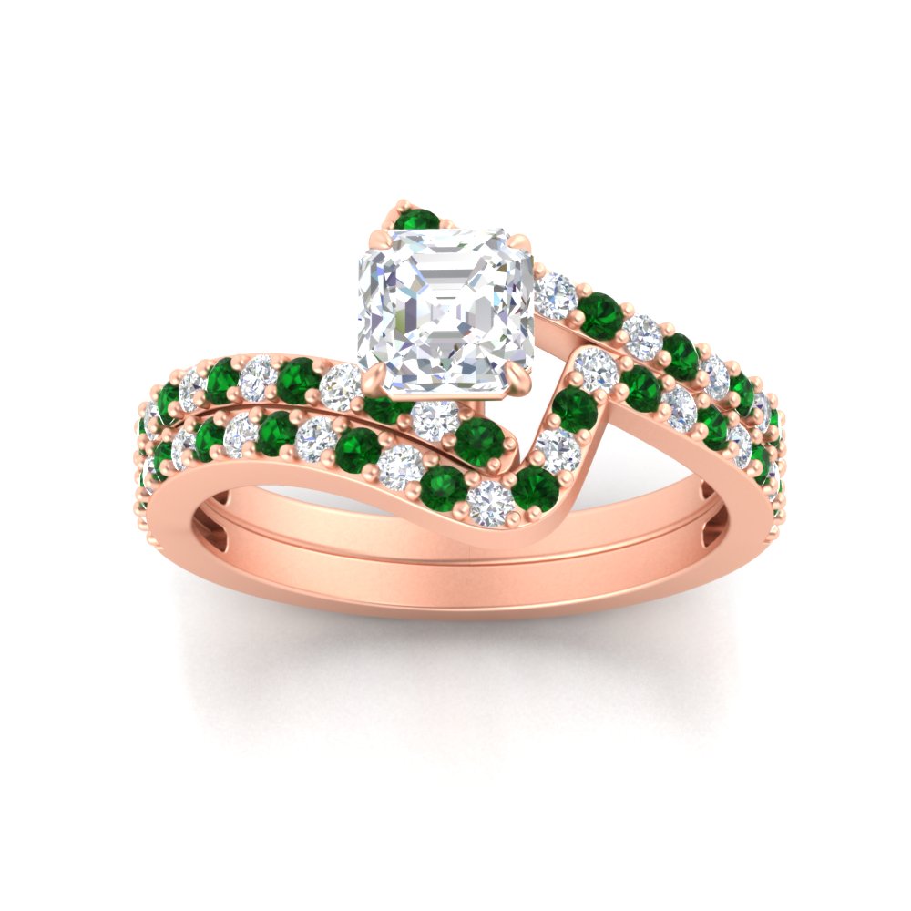 asscher-cut-diamond-wedding-ring-set-with-emerald-in-FDENS3007ASGEMGR-NL-RG