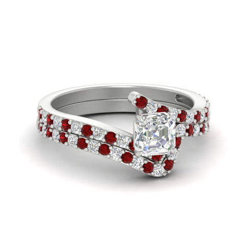 asscher-cut-diamond-wedding-ring-set-with-ruby-in-FDENS3007ASGRUDR-NL-WG