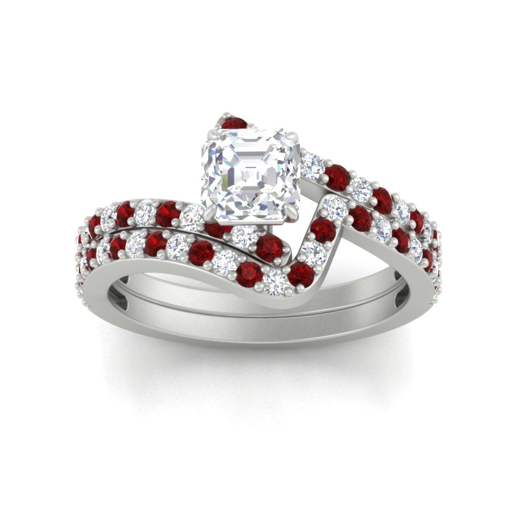 asscher-cut-diamond-wedding-ring-set-with-ruby-in-FDENS3007ASGRUDR-NL-WG