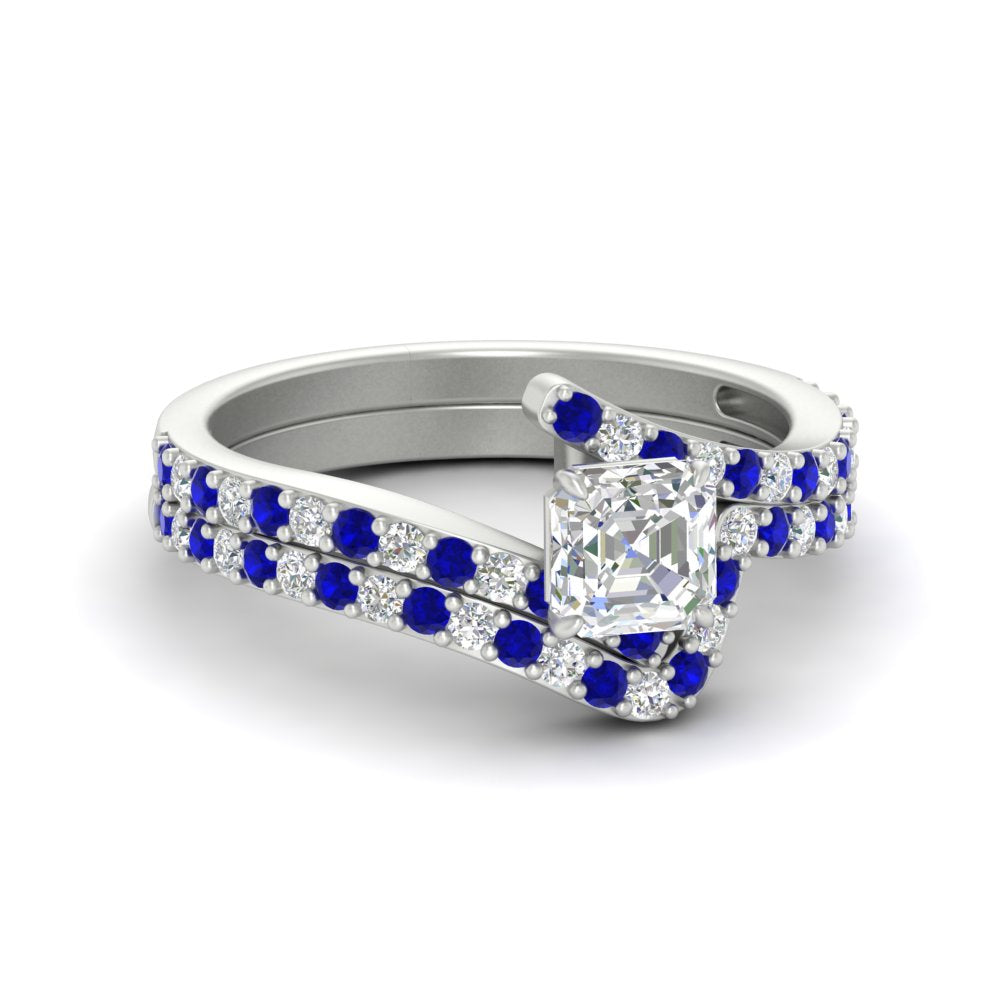 asscher-cut-diamond-wedding-ring-set-with-sapphire-in-FDENS3007ASGSABL-NL-WG