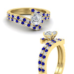 Load image into Gallery viewer, asscher-cut-diamond-wedding-ring-set-with-sapphire-in-FDENS3007ASGSABL-NL-YG
