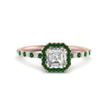 Thumbnail 17 - asscher-cut-emerald-halo-petite-engagement-ring-in-rose-gold-FD8523ASRGEMGRANGLE3-NL-RG