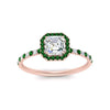 Load image into Gallery viewer, asscher-cut-emerald-halo-petite-engagement-ring-in-rose-gold-FD8523ASRGEMGRANGLE3-NL-RG
