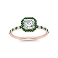 Thumbnail 19 - asscher-cut-emerald-halo-petite-engagement-ring-in-rose-gold-FD8523ASRGEMGRANGLE3-NL-RG