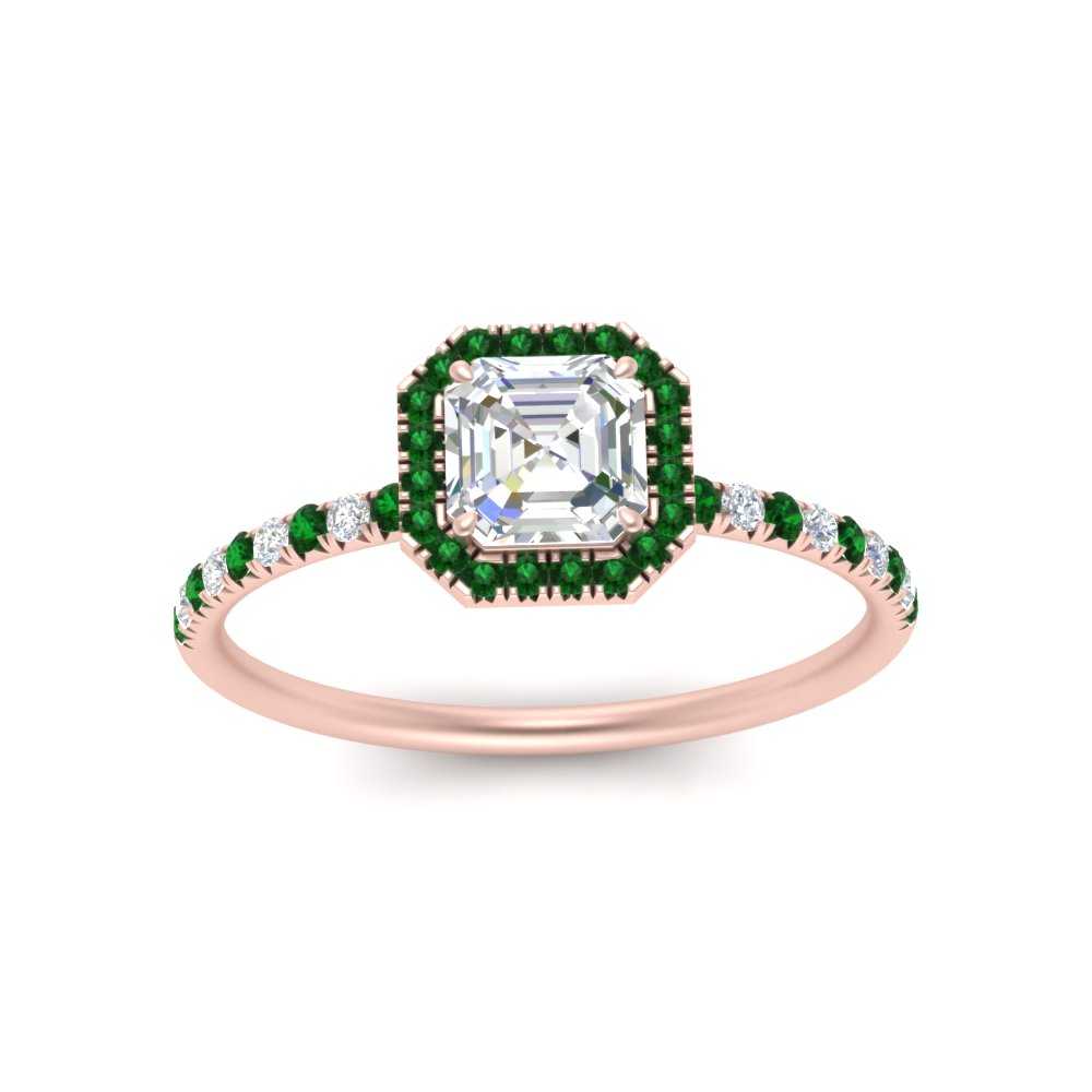 asscher-cut-emerald-halo-petite-engagement-ring-in-rose-gold-FD8523ASRGEMGRANGLE3-NL-RG