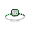 Load image into Gallery viewer, asscher-cut-emerald-halo-petite-engagement-ring-in-white-gold-FD8523ASRGEMGRANGLE3-NL-WG