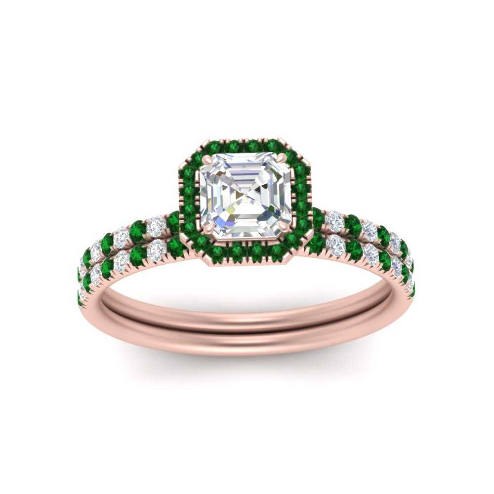 asscher-cut-emerald-halo-wedding-ring-set-in-rose-gold-FD8523ASGEMGR-NL-RG
