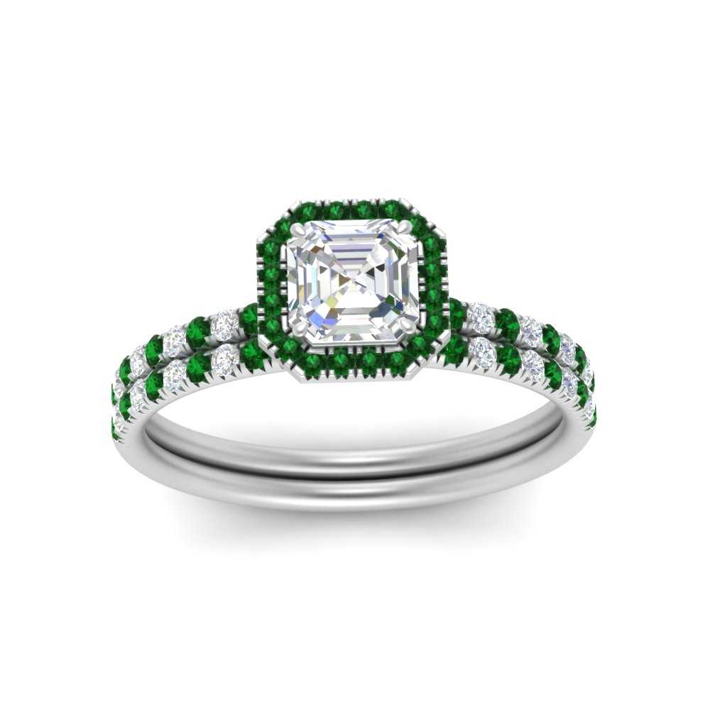 asscher-cut-emerald-halo-wedding-ring-set-in-white-gold-FD8523ASGEMGR-NL-WG