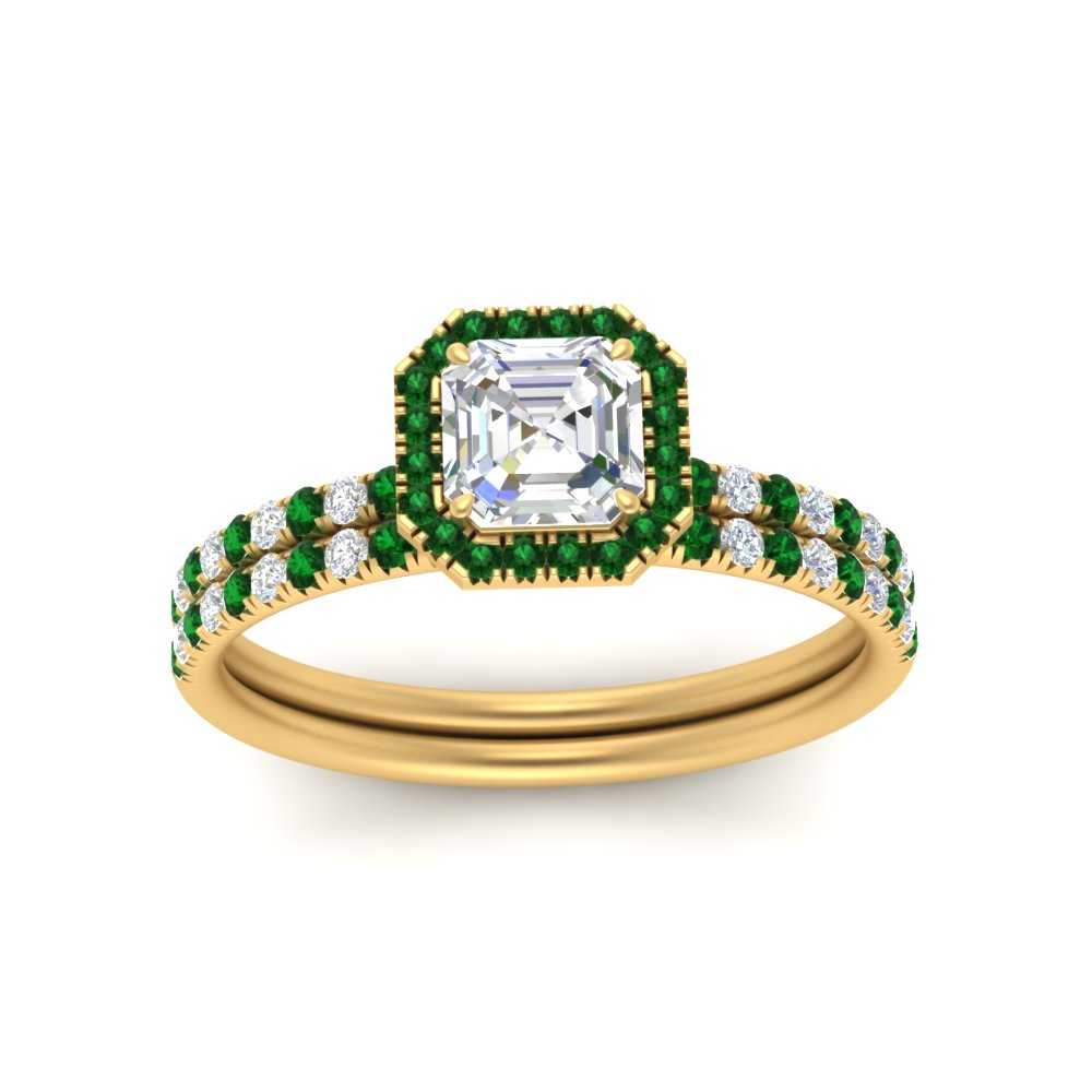 asscher-cut-emerald-halo-wedding-ring-set-in-yellow-gold-FD8523ASGEMGR-NL-YG