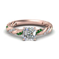 Thumbnail 16 - Twisted Vine Asscher Diamond Ring