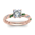 Thumbnail 17 - Twisted Vine Asscher Diamond Ring
