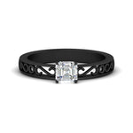 Load image into Gallery viewer, asscher-cut-filigree-single-stone-engagement-ring-in-black-gold-FDENS3289ASR-NL-BG.jpg?v=1763370575
