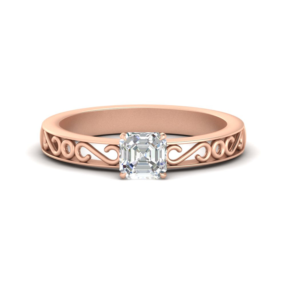 asscher-cut-filigree-single-stone-engagement-ring-in-rose-gold-FDENS3289ASR-NL-RG.jpg?v=1763370575