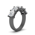Load image into Gallery viewer, asscher-cut-five-stone-diamond-ring-3-carat-in-black-gold-FD8008ASB-3.00CT-NL-BG
