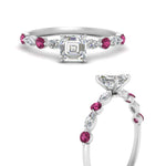Load image into Gallery viewer, asscher-cut-floating-marquise-accent-pink-sapphire-engagement-ring-in-white-gold-FDEWB9398ASRGSADRPIANGEL3-NL-WG?v=1756366466
