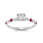 Load image into Gallery viewer, asscher-cut-floating-marquise-accent-pink-sapphire-engagement-ring-in-white-gold-FDEWB9398ASRGSADRPIANGEL5-NL-WG_707b143c-4039-44a7-b08c-10aa49e6c7fb?v=1756375314
