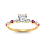Load image into Gallery viewer, asscher-cut-floating-marquise-accent-pink-sapphire-engagement-ring-in-yellow-gold-FDEWB9398ASRGSADRPIANGEL5-NL-YG?v=1756366466
