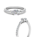 Thumbnail 38 - Delicate Antique Pave Asscher Cut Diamond Ring